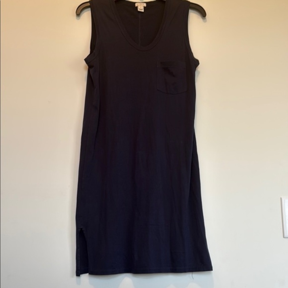 J. Crew Black Sleeveless V-Neck Sheath Dress